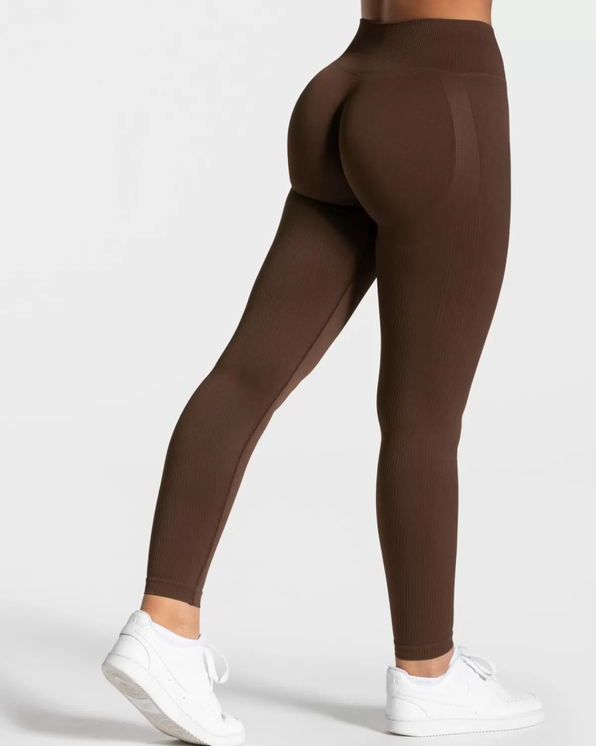 TEVEO Elegant Scrunch Leggings "Dunkelbraun" Shop